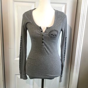 Harley Davidson Small Long Sleeve Henley
